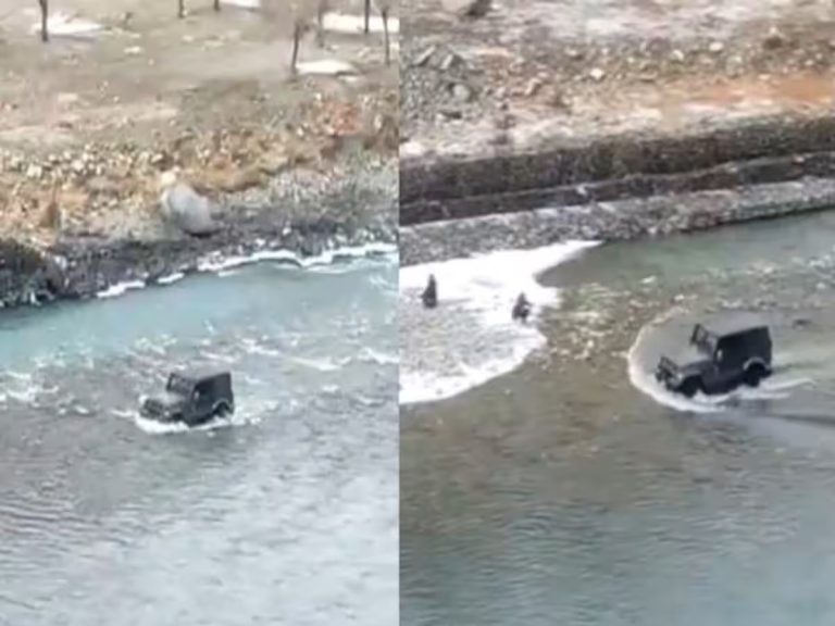 हिमाचल में टूरिस्ट ने नदी में दौड़ा दी THAR; कट गया चालान, वायरल हो रहा VIDEO