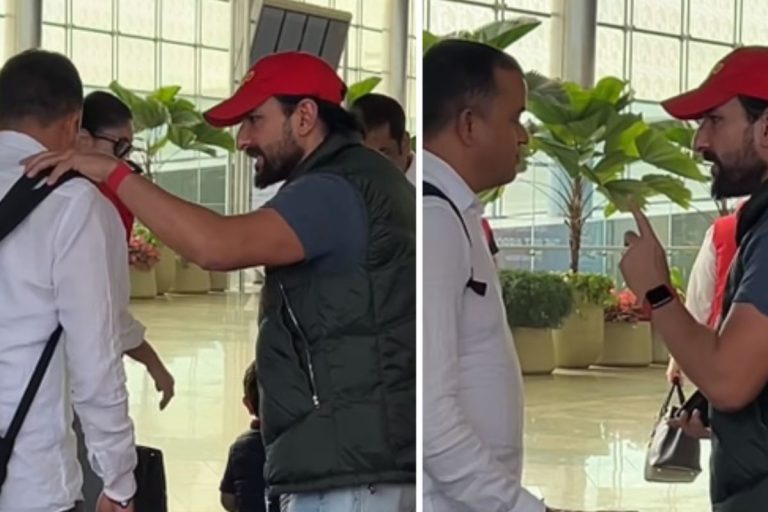 एयरपोर्ट पर सैफ अली खान का चढ़ा पारा, स्टाफ मेंबर पर भड़कते आए नजर