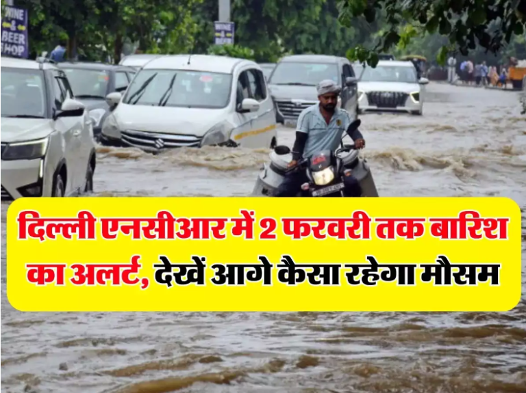 Delhi NCR Weather : दिल्ली एनसीआर में 2 फरवरी तक बारिश का अलर्ट, देखें आगे कैसा रहेगा मौसम