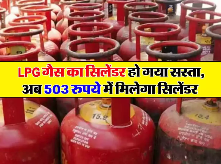 LPG Cylinder Price: LPG गैस का सिलेंडर हो गया सस्ता, अब मिलेगा केवल 503 रुपये में