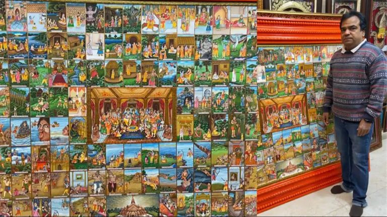 Ram Mandir Ayodhya: एक पेंटिंग में बनाई छोटी-छोटी 108 पेंटिंग्स, दिखाया श्री राम का पूरा जीवन