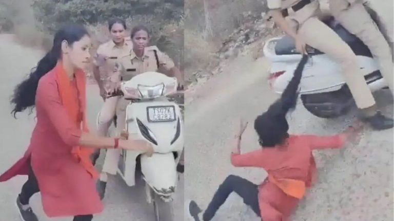 हैदराबाद में महिला पुलिसकर्मी ने बाल पकड़कर छात्रा को घसीटा,सोशल मीडिया पर वायरल वीडियो देख भड़के लोग