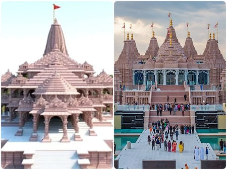 PHOTOS: यूएई के हिंदू मंदिर और अयोध्‍या के राम मंदिर में क्‍या है कॉमन, मुस्लिम देश में इसे किसने बनवाया