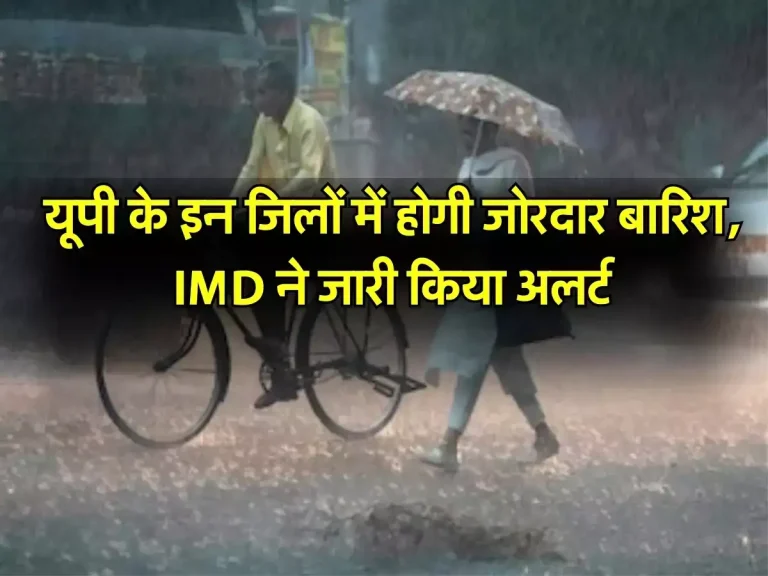 UP Weather Today: यूपी के इन जिलों में होगी जोरदार बारिश, IMD ने जारी किया अलर्ट