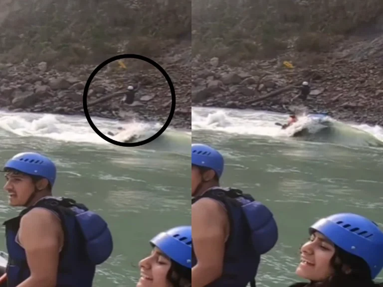 Rafting Ka Video: राफ्टिंग का ऐसा खतरनाक नजारा नहीं देखा होगा, 10 फीट हवा में उछलकर पानी में गिरा कैप्टन | देखें वीडियो